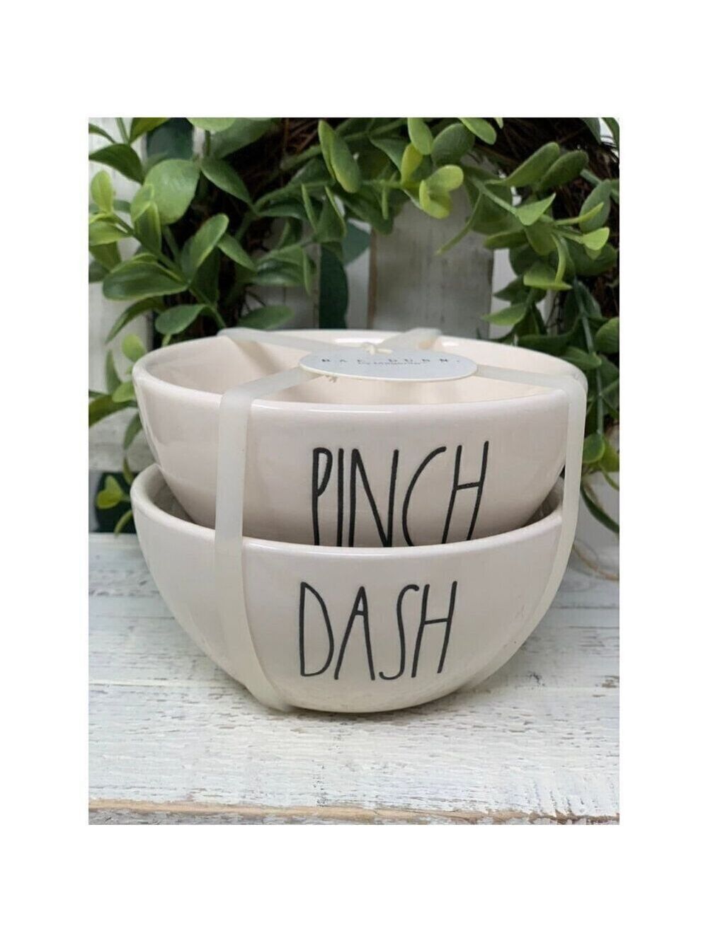Rae Dunn Pinch Dash Salt Pepper Ceramic Crocks Tier Tray Decor St Patricks Day